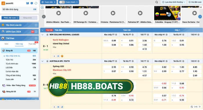 Xem tỷ lệ kèo tại nhà cái HB88 chính xác nhất